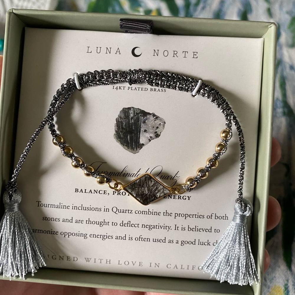Tourmaline & Quartz Crystal Energy Boho Bracelet💎